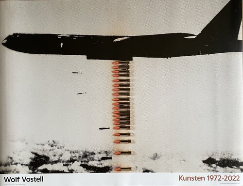 Wolf Vostell (1932-1998), Lipstick B52 Bomber, 1971,  exibition poster, copyright Vostell/VISDA von Wolf Vostell, Druck kaufen auf Singulart