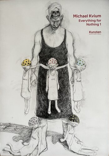 Michael Kvium, Everything for Nothing 1, 1997, udsnit, copyright Michael Kvium de Michael Kvium, Impresión a la venta en Singulart