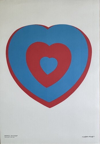 Marcel Duchamp (1887-1968), Coeurs volant (detalj), copyright succession Marcel Duchamp/Bildupphovsrätt 2018 by Marcel Duchamp, Print for Sale on Singulart