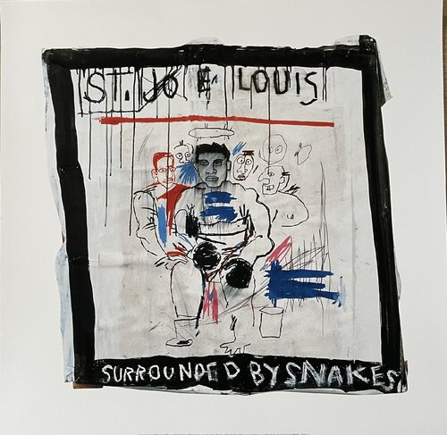 Jean Michael Basquiat (1960-1988), St.Joe Louis surrounded by Snakes, 1982 , copyright Estate of Jean-Michel Basquiat, licensed by Artestar NY, printed in the UK 28/28 0V0FC9 von Jean-Michel Basquiat, Druck kaufen auf Singulart