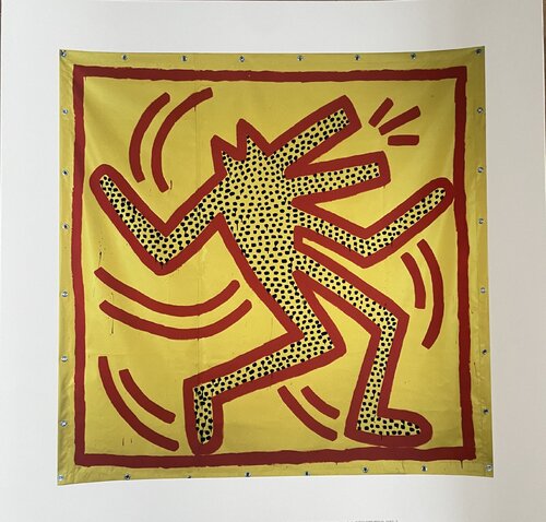 Keith Haring (1958-1990), Untitled, 1982, (red dog on yellow), copyright Keith Haring Foundation, Licensed by Artestar New York, printed in the UK 29/50 von Keith Haring, Druck kaufen auf Singulart