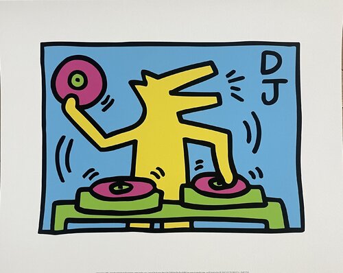 Keith Haring (1958-1990), Untitled (DJ), 1983, copyright