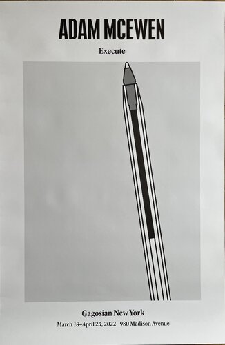 Adam McEwen, Execute, Orginal Exhibition Poster, Printed in the USA von Adam McEwen, Druck kaufen auf Singulart