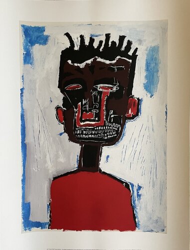 Jean Michel Basquiat (1960-1988), Self Portrait, 1984, copyright Estate of Jean Michel Basquiat, licensed by Artestar NY, Printed in the UK 10/25 by Jean-Michel Basquiat, Print for Sale on Singulart