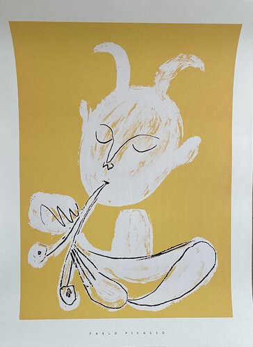 Pablo Picasso (1881-1973), Faune Blanc, 1946 copyright 1999 Succession Pablo Picasso SOFAM Belgique, Editions P.D'Harville,  Printed in Italy von Pablo Picasso, Druck kaufen auf Singulart