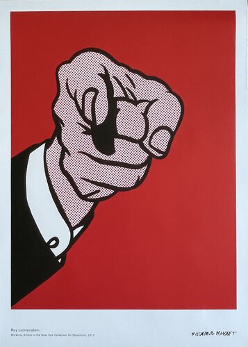 Roy Lichtenstein (1923-1997), Works by Artists in the New York Collection for Stockholm, 1973, copyright The Estate of Roy Lichtenstein 2017,Original Roy Lichtenstein Museum poster van Roy Lichtenstein, Afdruk te koop op Singulart