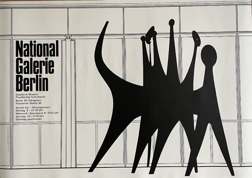 Alexander Calder (1898-1976),  Tetes Et Queue Calder, 1965, National Galerie Berlin Exhibition Poster, copyright 2021 Calder Foundation New York (ARS). Printed 2021 Germany von Alexander Calder, Druck kaufen auf Singulart