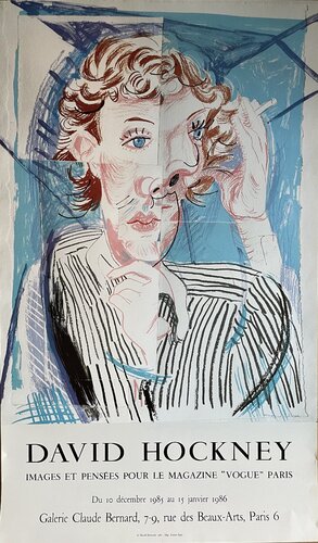 David Hockney, Images et Pensées pour le magazine "Vogue" Paris, Copyright David Hockney 1985- Imp. Union Paris, Printed in France by David Hockney, Print for Sale on Singulart