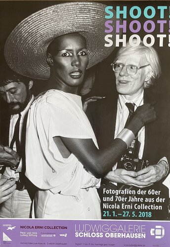 Ron Galella (1931-2022), Shoot, Grace Jones and Andy Warhol, Studio 54, New York, 1978, copyright Ron Gallela, Ltd, Ludwiggalerie Schloss Oberhausen, 2018, Printed in Germany von Ron Galella, Druck kaufen auf Singulart