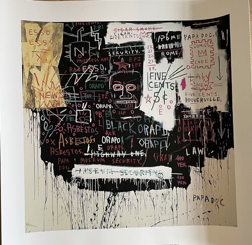 Jean Michel Basquiat (1960-1988), Museum Security (Broadway Meltdown), 1983, Copyright Estate of Jean Michel Basquiat, Licensed by Artestar New York, Printed in the UK 7/25 by Jean-Michel Basquiat, Print for Sale on Singulart