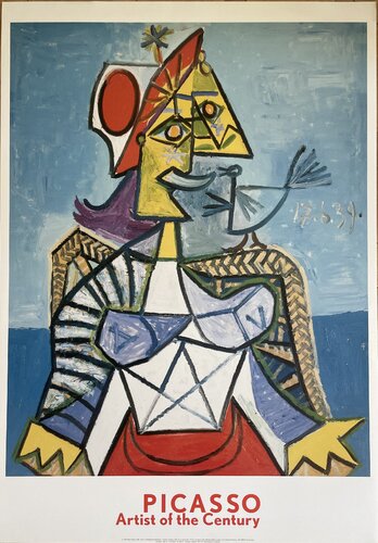 Pablo Picasso  (1881-1973), Femme à l'Oiseau, 1939, Courtesy, Helly Nahmad Gallery , London, copyright 1999 Pablo Picasso, Printed in Holland/#PS 939/reproduction prohibited by Pablo Picasso, Print for Sale on Singulart