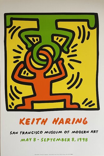 Keith Haring (1958-1990), Drawing for "Headstand", 1988, copyright Estate of Keith Haring, 1998, Printed in Germany by Keith Haring, Print for Sale on Singulart