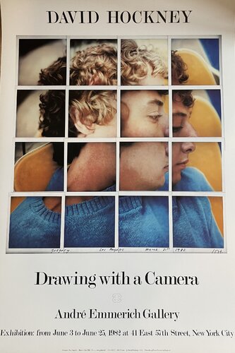 David Hockney, Drawing With a Camera - Andre Emmerich Gallery, 1982,  copyright David Hockney Petersburg Press, Printed in England van David Hockney, Afdruk te koop op Singulart