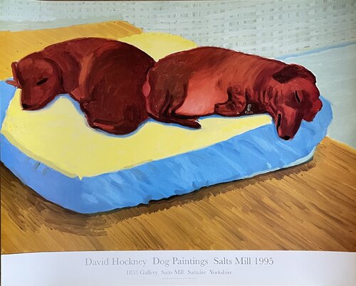 David Hockney,  Dog Paintings 38  Salts Mill 1995. 1853 Gallery Salts Mill Saltaire Yorkshire, copyright David Hockney, Printed in UK by David Hockney, Print for Sale on Singulart