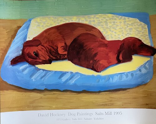 David Hockney,  Dog Paintings 43  Salts Mill 1995. 1853 Gallery Salts Mill Saltaire Yorkshire, copyright David Hockney, Printed in UK by David Hockney, Print for Sale on Singulart