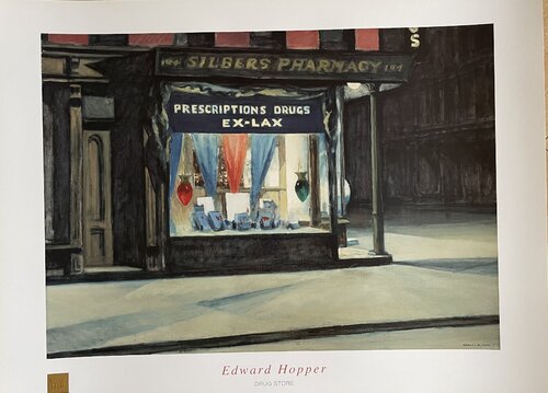 Edward Hopper (1882-1967), Drug Store, 1927, Copyright 2000 Museum Of Fine Art Boston by Edward Hopper, 인쇄 for Sale on Singulart