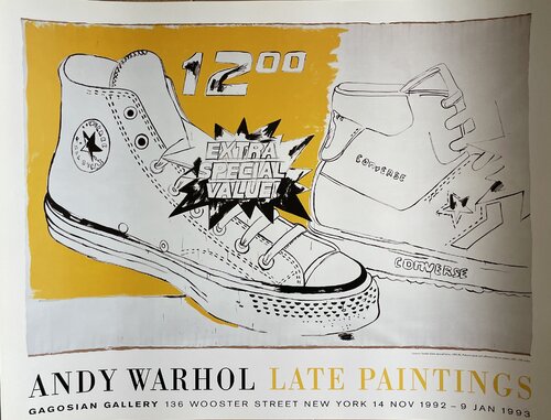 Andy Warhol (1928-1987), Converse Sneaker Extra Special Value, 1985-86, Exhibition poster 1992-1993, New York, Printed in the USA van Andy Warhol, Afdruk te koop op Singulart
