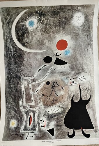 Joan Miró (1893-1983), Woman and Birds in Front of the Sun, Published by Artistic Picture Publishing Co. Inc NYC USA, Printed in the Netherlands de Joan Miró, Impresión a la venta en Singulart