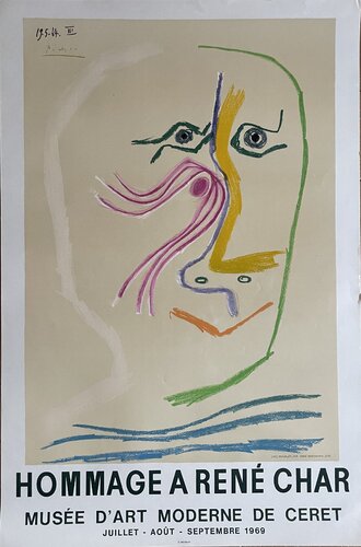 Pablo Picasso  (1881-1973), Hommage a René Char, Musee d’Art Moderne de Ceret, Mourlot, Paris by Henri Deschamps van Pablo Picasso, Afdruk te koop op Singulart