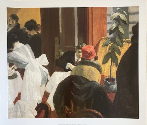Edward Hopper  (1882-1967), New York Restaurant 1922, Muskegon Museum of Art, Muskegon, Michigan, Published by Plaizier Belgium van Edward Hopper, Afdruk te koop op Singulart