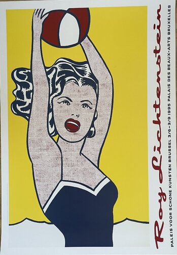 Roy Lichtenstein (1923-1997), Girl  with Ball, 1961, copyright Roy Lichtenstein&Sabam Brussels 1995, The Museum of Modern Art, New York, Printed in Belgium von Roy Lichtenstein, Druck kaufen auf Singulart