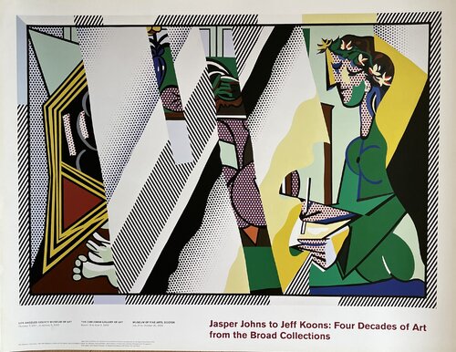 Roy Lichtenstein (1923-1997), Reflections on Interior with Girl Drawing, 1990, copyright Estate of Roy Lichtenstein and 2001 Museum Associates, Los Angeles.. Printed in the USA van Roy Lichtenstein, Afdruk te koop op Singulart