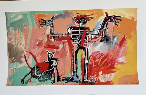 Jean Michel Basquiat (1960-1988), Boy and Dog in a Johnnypump, 1982, Copyright Estate of Jean Michel Basquiat, Licensed by Artestar New York, Printed in the UK 28/37 435591 BIG SIZE by Jean-Michel Basquiat, Print for Sale on Singulart