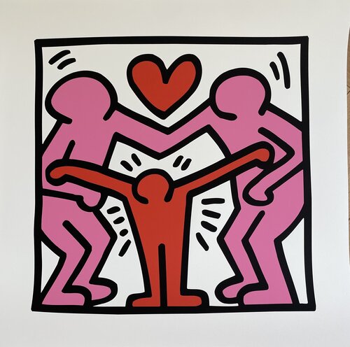 Keith Haring (1958-1990), Untitled (family), copyright Keith Haring Foundation, Licensed by Artestar New York, Printed in UK 16/36 by Keith Haring, Print for Sale on Singulart