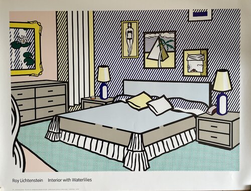 Roy Lichtenstein (1923-1997), Interior with Waterlilies, 1991, copyright Estate of Roy Lichtenstein/DACS 2000, Printed in Britain von Roy Lichtenstein, Druck kaufen auf Singulart