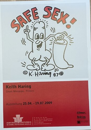 Keith Haring (1958-1990), Safe Sex!, 1987, copyright Estate of Keith Haring 2009 van Keith Haring, Afdruk te koop op Singulart