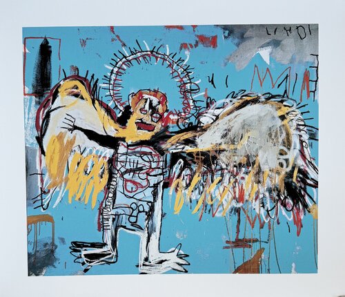 Jean Michel Basquiat (1960-1988), Untitled (Fallen Angel), 1981, copyright Estate of Jean Michel Basquiat, Licensed by Artestar NY, printed in the UK 28/54 0Y49J5 von Jean-Michel Basquiat, Druck kaufen auf Singulart