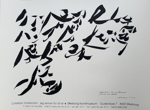 Christian  Dotremont, Impossible n'est pas francais - possible est danois, exibition poster, Printed in Denmark von Christian Dotremont, Druck kaufen auf Singulart