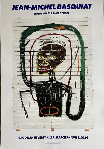 Jean Michel Basquiat (1960-1988), Flexible, 1984, copyright Estate of Jean-Michel Basquiat, Licensed by Artestar, New York, Original promotional poster from the curated exhibit, 'Jean-Michel Basquiat: Made on Market Street,' Gagosian Beverly Hills, 2024, von Jean-Michel Basquiat, Druck kaufen auf Singulart