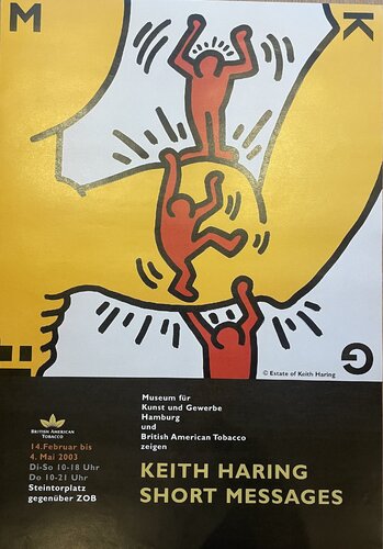 Keith Haring (1958-1990),  Keith Haring Short Messages, Museum für Kunst und Gewerbe Hamburg, copyright Estate of Keith Haring, Printed in Germany van Keith Haring, Afdruk te koop op Singulart
