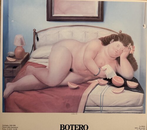 Fernando Botero, La lettera, 1976, copyright Botero 1991, Printed in Itally by Fernando Botero, 인쇄 for Sale on Singulart