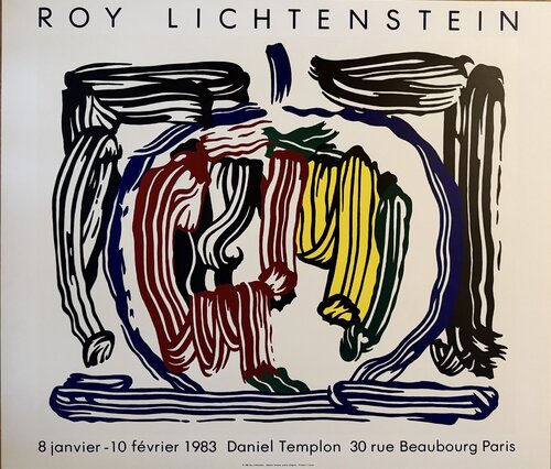 Roy Lichtenstein (1923-1997),  Brushstroke Still Life With Apple, 1983, copyright 1983 Roy Lichtenstein-Galerie Templon and Le Chapitre, Printed in France von Roy Lichtenstein, Druck kaufen auf Singulart