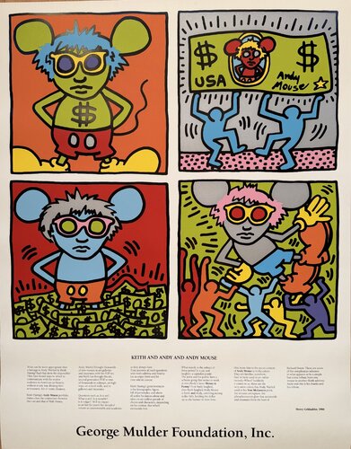 Keith Haring (1958-1990), "Keith and Andy and Andy Mouse", 1986, Published by the George Mulder Foundation, Inc von Keith Haring, Druck kaufen auf Singulart