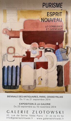 Le Corbusier, Nature morte puriste, 1925, copyright FLC/Adagp, Paris, 2014, exhibition poster 2014, Printed in France by Le Corbusier, Print for Sale on Singulart