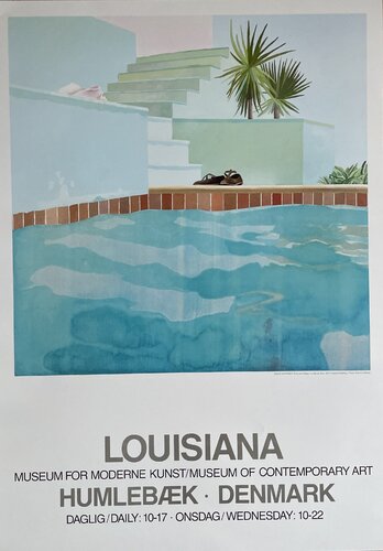 David Hockney Pool and Steps,1971, designed by one of Britain’s most influential artists of the 20th century and was central to the 60’s pop art scene in London de David Hockney, Impresión a la venta en Singulart