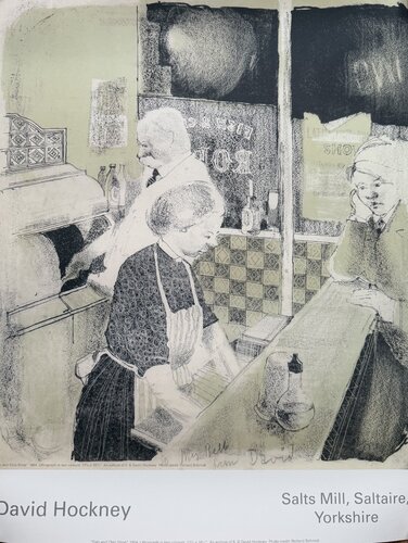 David Hockney, "Fish and Chip Shop", 1954,  copyright David Hockney, Printed in UK by David Hockney, Print for Sale on Singulart