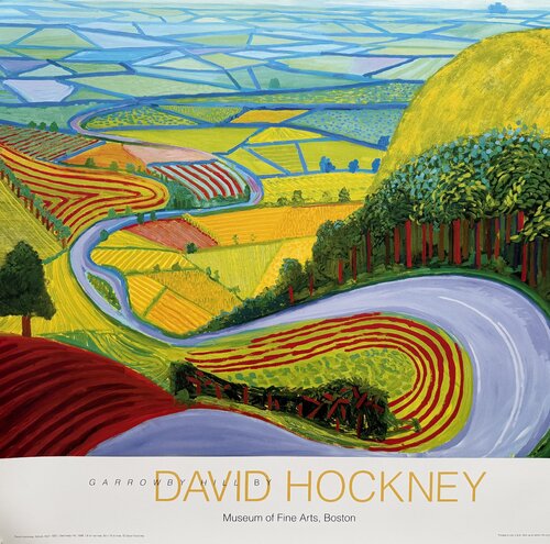 David Hockney, Garrowby Hill, 1998, copyright David Hockney, Printed in the USA by David Hockney, Print for Sale on Singulart