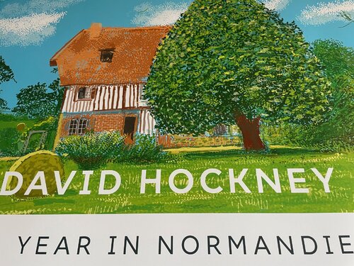 David Hockney, A Year in Normandie (House and Tree), 2020-2021 (detail) Composite IPad Painting, copyright David Hockney, Printed in UK di David Hockney, Stampa in vendita su Singulart