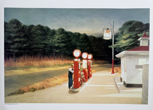 Edward Hopper  (1882-1967), Gas, 1940, copyright Museum of Modern Art New York, Printed in Great Britain by Edward Hopper, Print for Sale on Singulart