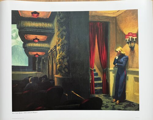 Edward Hopper  (1882-1967), New York Movie, 1939, SA100 copyright AKG, London..., Printed in Great Britain by Edward Hopper, 인쇄 for Sale on Singulart