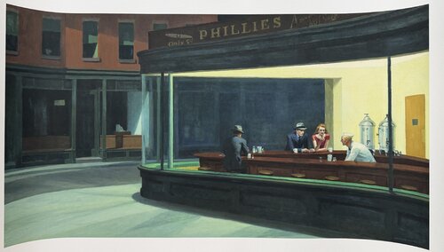 Edward Hopper  (1882-1967), Nighthawks, 1942, Copyright The Art Institute of Chicago IL USA/Friends of American Art Collection/Bridgeman Images, Printed in the UK 42/42 OYZHB4 by Edward Hopper, Print for Sale on Singulart