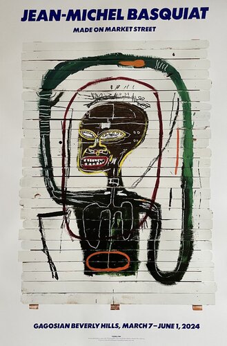 Jean Michel Basquiat (1960-1988), Flexible, 1984, copyright Estate of Jean-Michel Basquiat, Licensed by Artestar, New York, Original promotional poster from the curated exhibit, 'Jean-Michel Basquiat: Made on Market Street,' Gagosian Beverly Hills, 2024, von Jean-Michel Basquiat, Druck kaufen auf Singulart