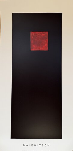 Kazimir Severinovich Malevich (1878-1935), Rotes Quadrat auf Schwarz, ca 1922 (Vergroberung), Museum Ludwig Koln, Printed in Italy von Kazimir Severinovich Malevich, Druck kaufen auf Singulart