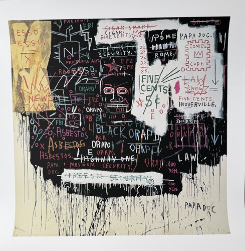 Jean Michel Basquiat (1960-1988), Museum Security (Broadway Meltdown), 1983, Copyright Estate of Jean Michel Basquiat, Licensed by Artestar New York, Printed in the UK 7/37 OYD8N1 Large Format von Jean-Michel Basquiat, Druck kaufen auf Singulart
