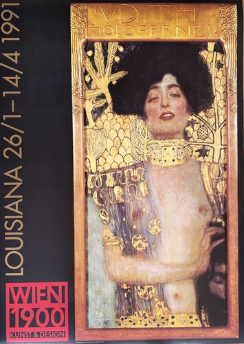 Gustav Klimt (1862-1918), Judith I, 1901, Österreichische Galerie Wien, exhibition poster, Vienna 1900 - Art and Design in 1991, Printed in Denmark by Gustav Klimt, Print for Sale on Singulart