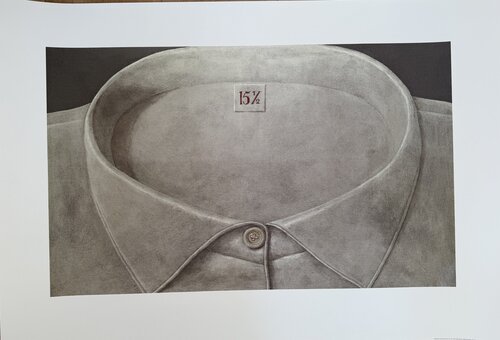 Domenico Gnoli (1933-1970), Girocollo 15 1/2, 1966, copyright Marzia Gnoli, 1994... Printed in the Netherlands., Large format de Domenico Gnoli, Impresión a la venta en Singulart